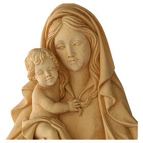 Flachrelief der Madonna von Raffaello aus natűrlichem Grődnertal-Holz