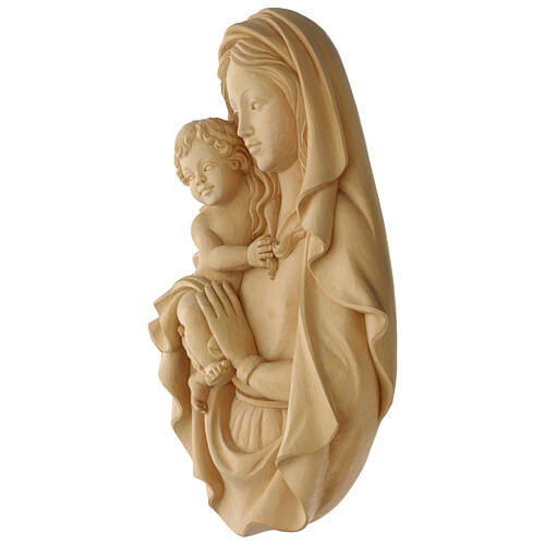 Flachrelief der Madonna von Raffaello aus natűrlichem Grődnertal-Holz 3