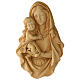 Flachrelief der Madonna von Raffaello aus natűrlichem Grődnertal-Holz s1