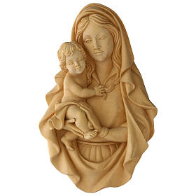 Bajorrelieve Virgen Rafael madera Val Gardena natural