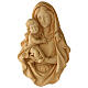 Bassorilievo Madonna Raffaello legno Valgardena naturale s1