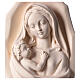 Flachrelief der Madonna mit dem Jesuskind aus natűrlichem Grődnertal-Holz s2