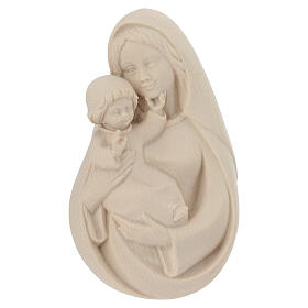 Bassorilievo Madonna classica legno Valgardena naturale