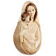 Our Lady classic bas relief in wood burnished in 3 colours Valgardena s3