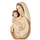 Our Lady classic bas relief in wood burnished in 3 colours Valgardena s4