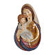 Bajorrelieve Virgen clásica 40 cm madera Val Gardena oro de tíbar antiguo s1