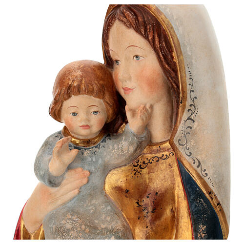 Bassorilievo Madonna classica 40 cm legno Valgardena oro zecchino antico 4