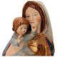 Bassorilievo Madonna classica 40 cm legno Valgardena oro zecchino antico s2