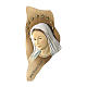 Our Lady of Medjugorje painted wood plaque in relief Valgardena s1