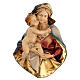 Sculpture to hang Virgin bust in painted wood, Val Gardena s1