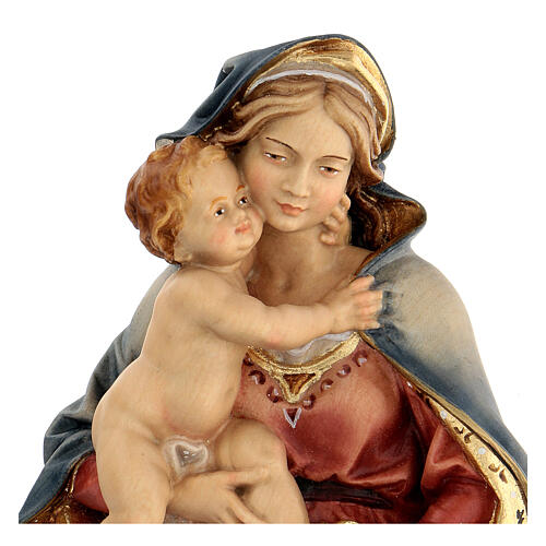 Rilievo Madonna busto da appendere legno dipinto Val Gardena 2