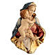 Baixo-relevo busto Maria para pendurar madeira pintada Val Gardena s3