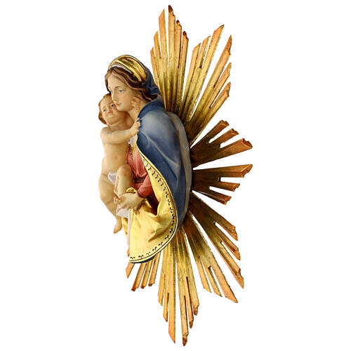 Relief Sainte Vierge buste à suspendre avec auréole à rayons 14-21 cm 3