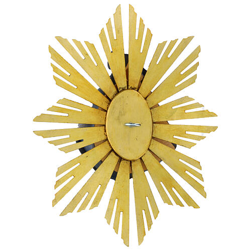 Relief Sainte Vierge buste à suspendre avec auréole à rayons 14-21 cm 5