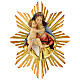 Rilievo Madonna busto da appendere con raggiera 14-21 cm s1