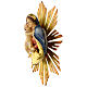 Our Lady and baby Jesus with rays painted wood relief, Valgardena s3