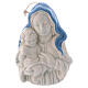 White ceramic icon Madonna with Child Deruta 4x2x1 in s1