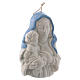 Icono Virgen de cerámica Deruta blanca detalles azules 10x10x5 cm s5