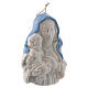 Our Lady icon of white Deruta ceramic with blue details 4x3x1 in s5