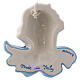 Our Lady icon of white Deruta ceramic with blue details 4x3x1 in s12