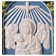 Painted ceramic bas-relief made in Deruta with Virgin Mary and Baby Jesus 30x25 s2