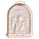 Painted ceramic bas-relief made in Deruta with Virgin Mary and Baby Jesus 30x25 s4