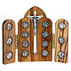 Tríptico Vía Crucis de madera 11x10 cm s1