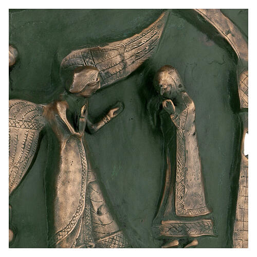 Bronze-Kachel von San Zeno aus Verona mit Darstellung der Verkűndigung, 50 cm 2