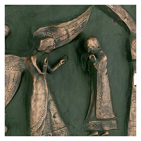 Bajorelieve San Zenón Verona Anunciación bronce 50 cm
