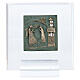 Annonciation bronze tile of San Zeno of Verona on plexiglass s1