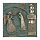 Annonciation bronze tile of San Zeno of Verona on plexiglass s2