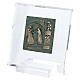 Annonciation bronze tile of San Zeno of Verona on plexiglass s3