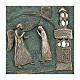 Mosaico San Zenón Verona Anunciación bronce plex 7 cm s2