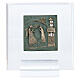 Formella San Zeno Verona Annunciazione bronzo plex 7cm s1