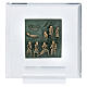 Nativity Scene with shepherds and Wise Men, bronze tile of San Zeno of Verona on plexiglass s1