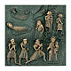 Mosaico San Zenón Pastores y Reyes Magos bronce plex 7 cm s2
