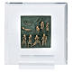 Tile San Zeno Verona Nativity Shepherds Magi bronze plex 7 cm s1