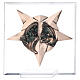 Star of Peace of Bethlehem, bronze and plexiglass, 22 cm s1