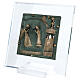 Baldosa San Zeno Verona Anunciación bronce plexiglás 15 cm s3