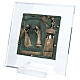 San Zeno Verona tile Annunciation bronze plex 15cm s3