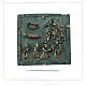 Baldosa San Zeno Verona Natividad Pastores Magos bronce plexiglás 15 cm s1