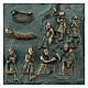 Baldosa San Zeno Verona Natividad Pastores Magos bronce plexiglás 15 cm s2