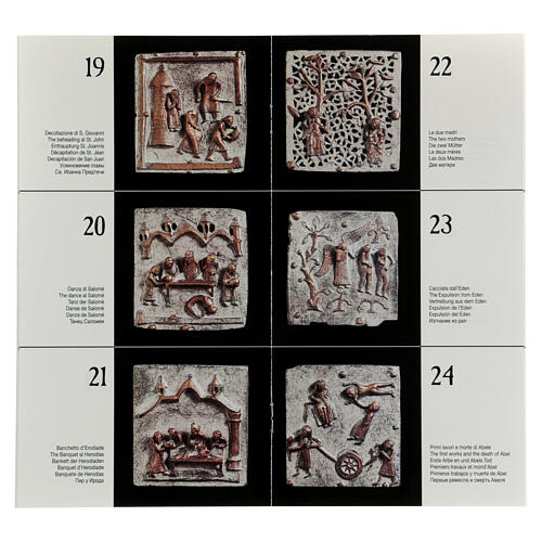 Baldosa San Zeno Verona Huida a Egipto bronce plexiglás 15 cm 7