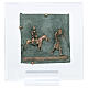 Baldosa San Zeno Verona Huida a Egipto bronce plexiglás 15 cm s1