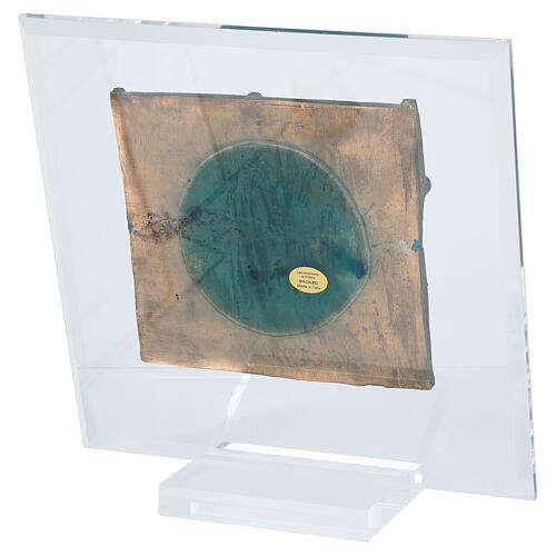 Płytka ścienna San Zeno Werona Ucieczka z Egiptu, brąz pleksiglas 15 cm 4