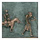 Ladrinho San Zeno de Verona Fuga para o Egipto bronze e acrílico 15 cm s2