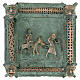 Alloy tile of the Flight to Egypt with hook, San Zeno of Verona, 11 cm s1