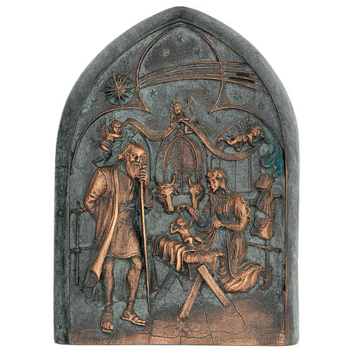 Nativity Scene bas-relief, alloy, 20 cm 1