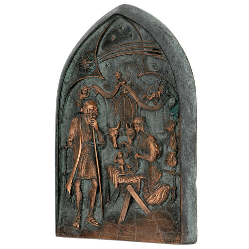 Nativity Scene bas-relief, alloy, 20 cm 2