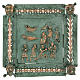 Kachel von San Zeno aus Verona mit Christi Geburt, Hirten und den Heiligen Drei Kőnigen aus Legierung mit Haken, 22 cm s1